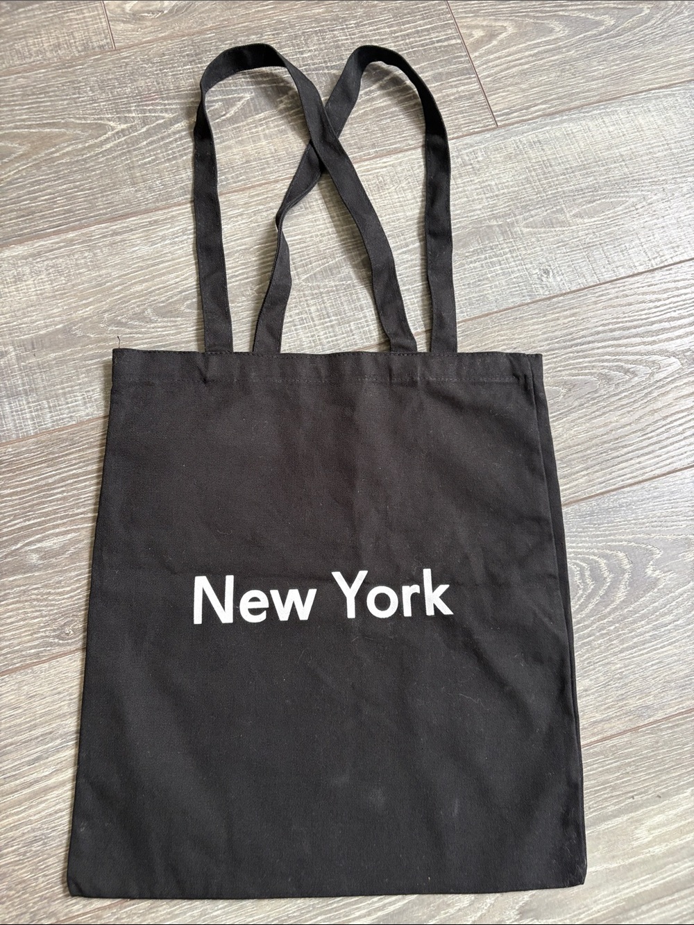 Outdoor Voices Black Canvas Tote with White Text